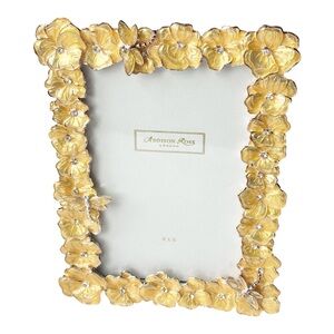 Addison Ross London 4X6 photo metal frame gold tone floral & dragonflies design